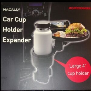 NIB Macally Car Food Tray and Cup Holder Expander. Never Opened! Pics Show Seale